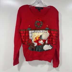 Work in Progress by Gladys Bagley vintage Christmas sweater